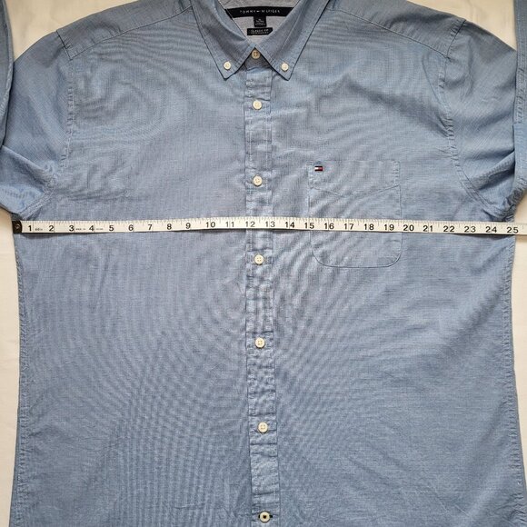 Tommy Hilfiger Mens Blue Button Down Shirt Coastal Grandpa Academia Size XL - Picture 5 of 10